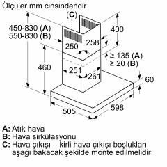 Siemens LC67BBK60T Davlumbaz