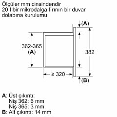 Siemens BF623LMS3 Ankastre Mikrodalga