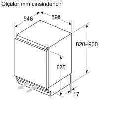 Siemens KU21RADE0 Tezgah Altı Ankastre Soğutucu