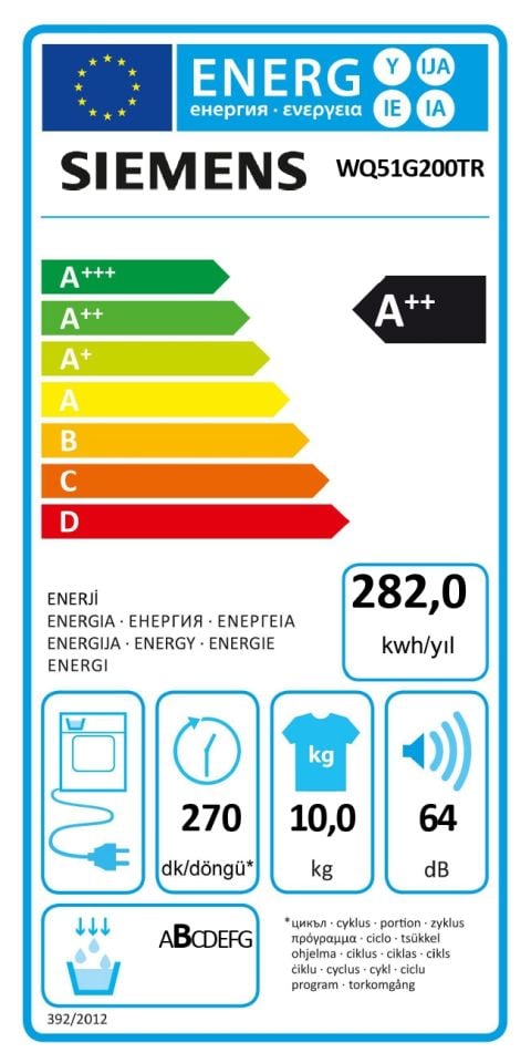 Siemens WQ51G200TR Kurutma TEŞHİR ÜRÜNÜ