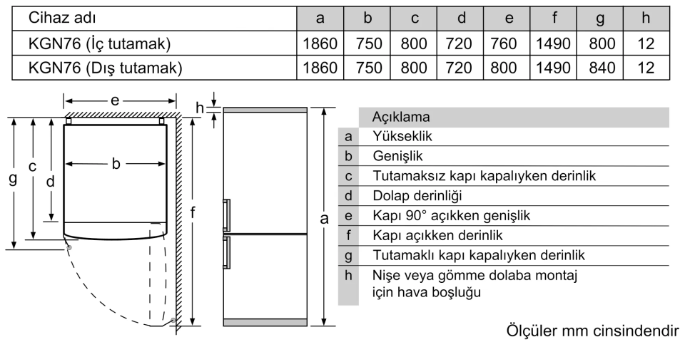 Siemens KG76NCXE0N Buzdolabı