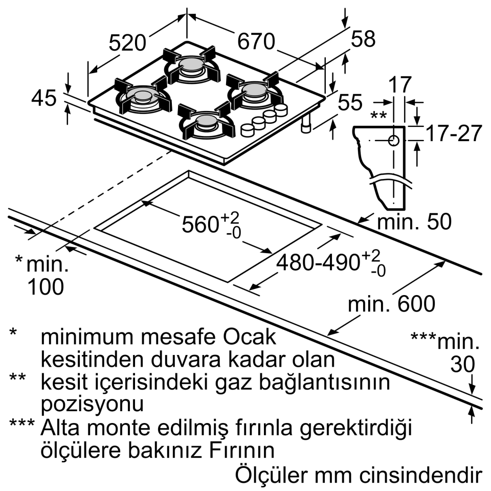 Siemens EO7C8HP30O Ankastre Ocak