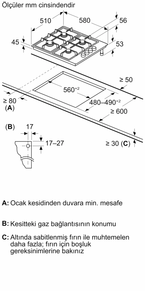 Siemens EB6C5PK80O Set Üstü Ocak